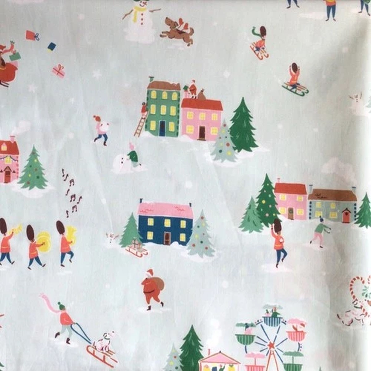 Snow Day Cath Kidston Lightweight Fabric New Christmas Winter Scene Assorted SZ