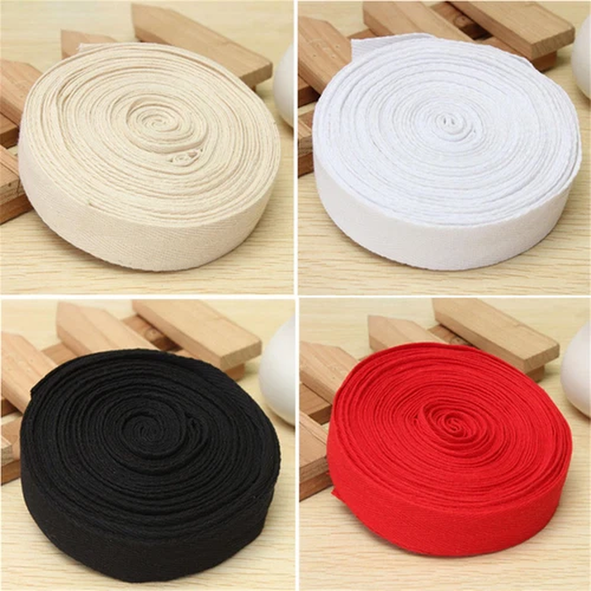 5-10M Cotton Webbing Herringbone Twill Tape Sew Strap DIY Apron Bunting 25mm NEW