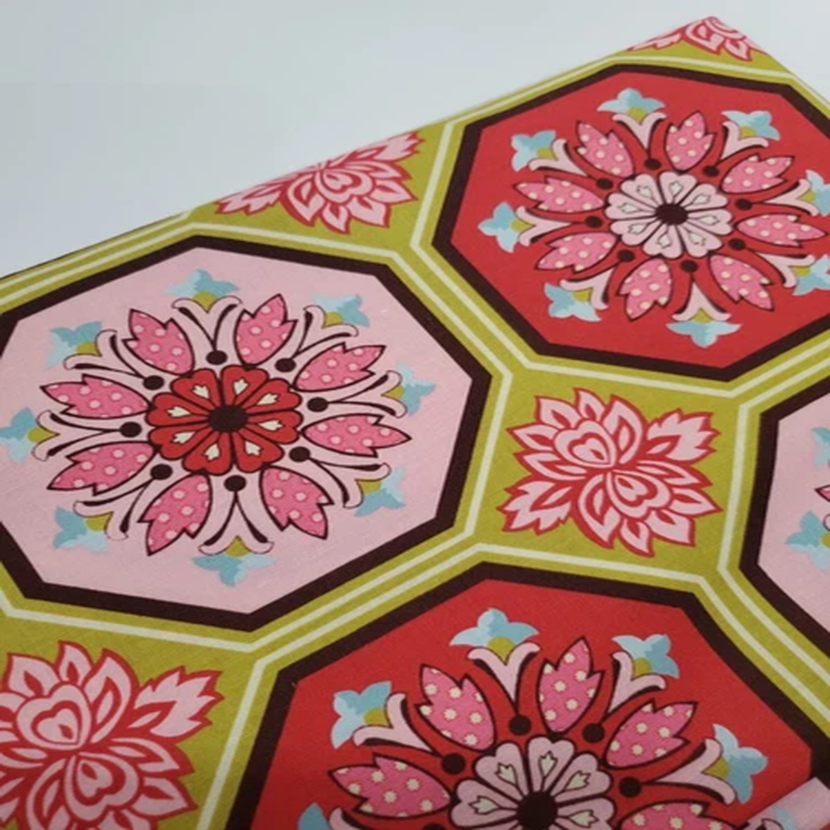 Sandi Henderson Fabric Ginger Blossom Michael Miller Floral Pink Sew ONE YARD