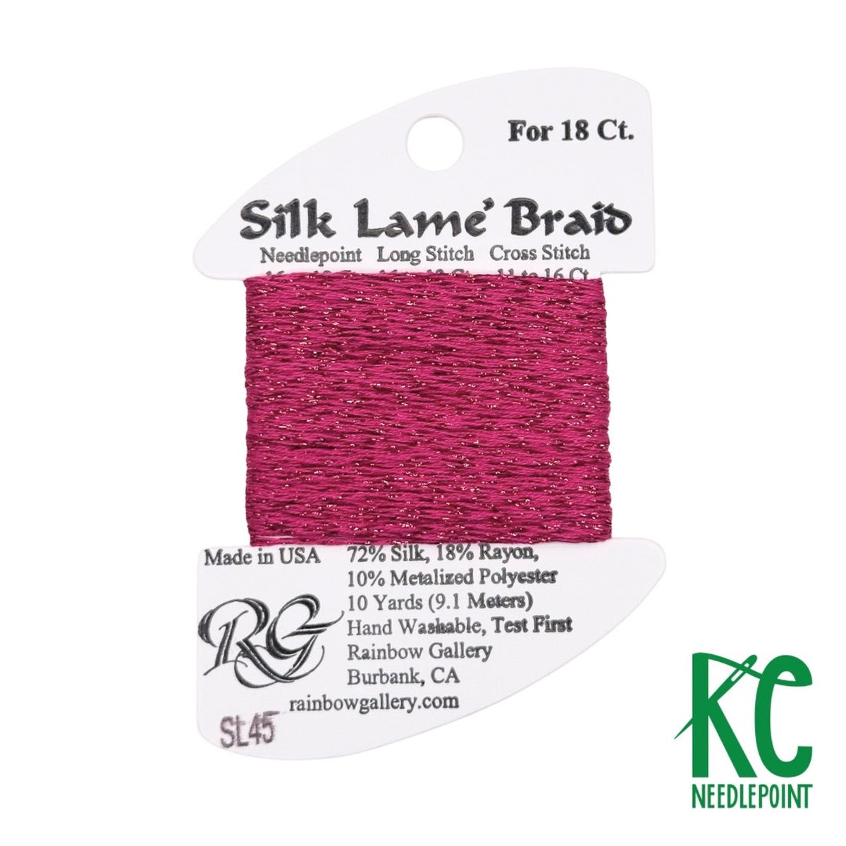 Silk Lam Braid SL45 Deep Rose