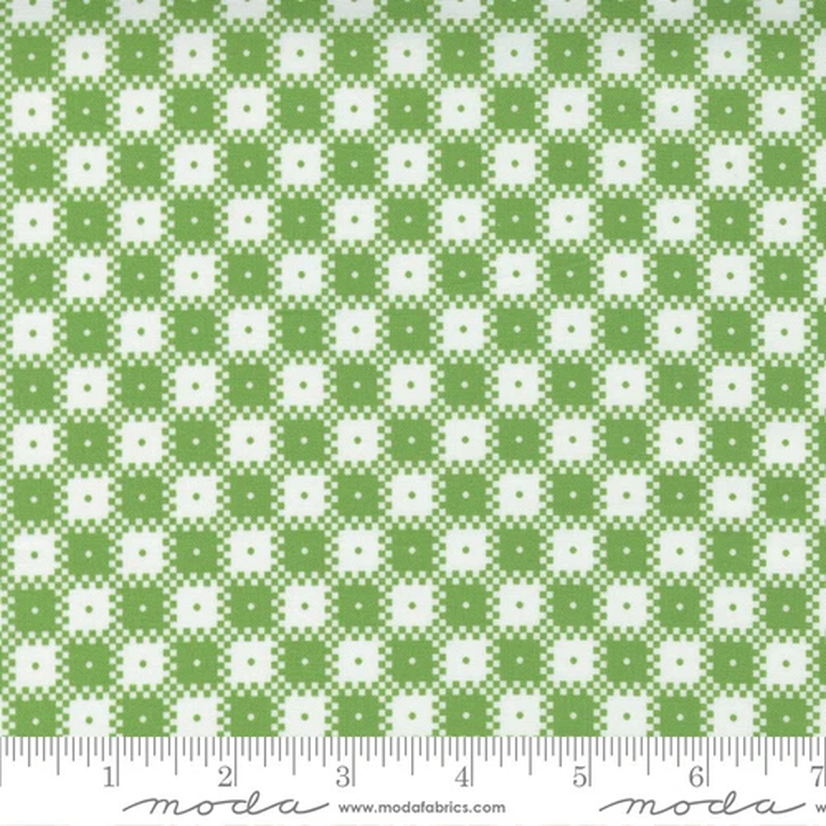 $8 Per Yard STORY TIME by American Jane Big Check Green Quilt Fabric from Moda