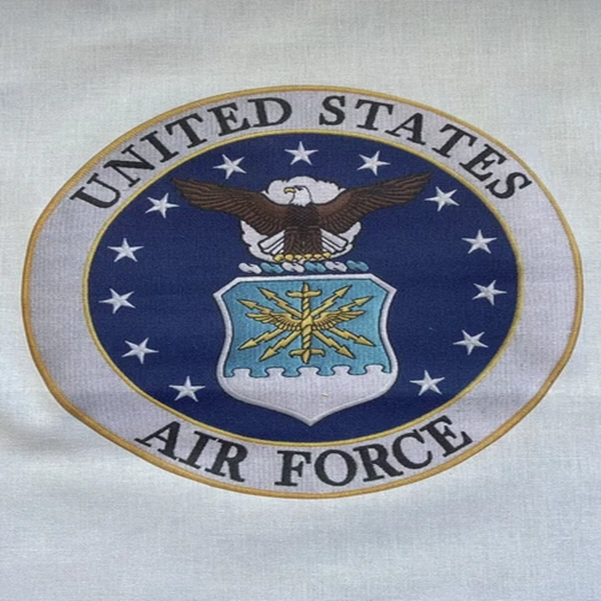 1 Small United States Air Force Quilt Block Veteran Military Fabric Seal 5