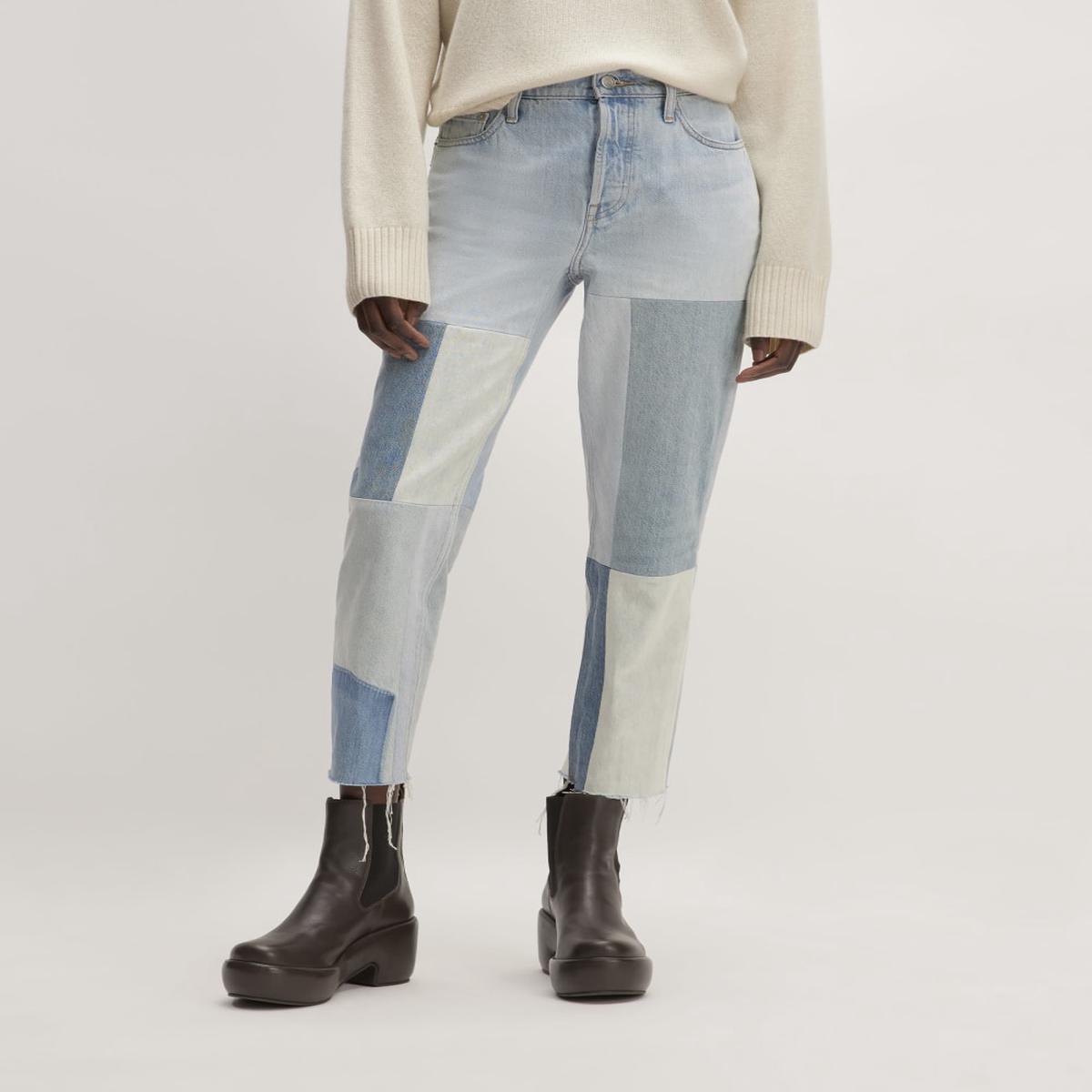 The 90s Cheeky Mended Jean | Patched Indigo | 28.5
