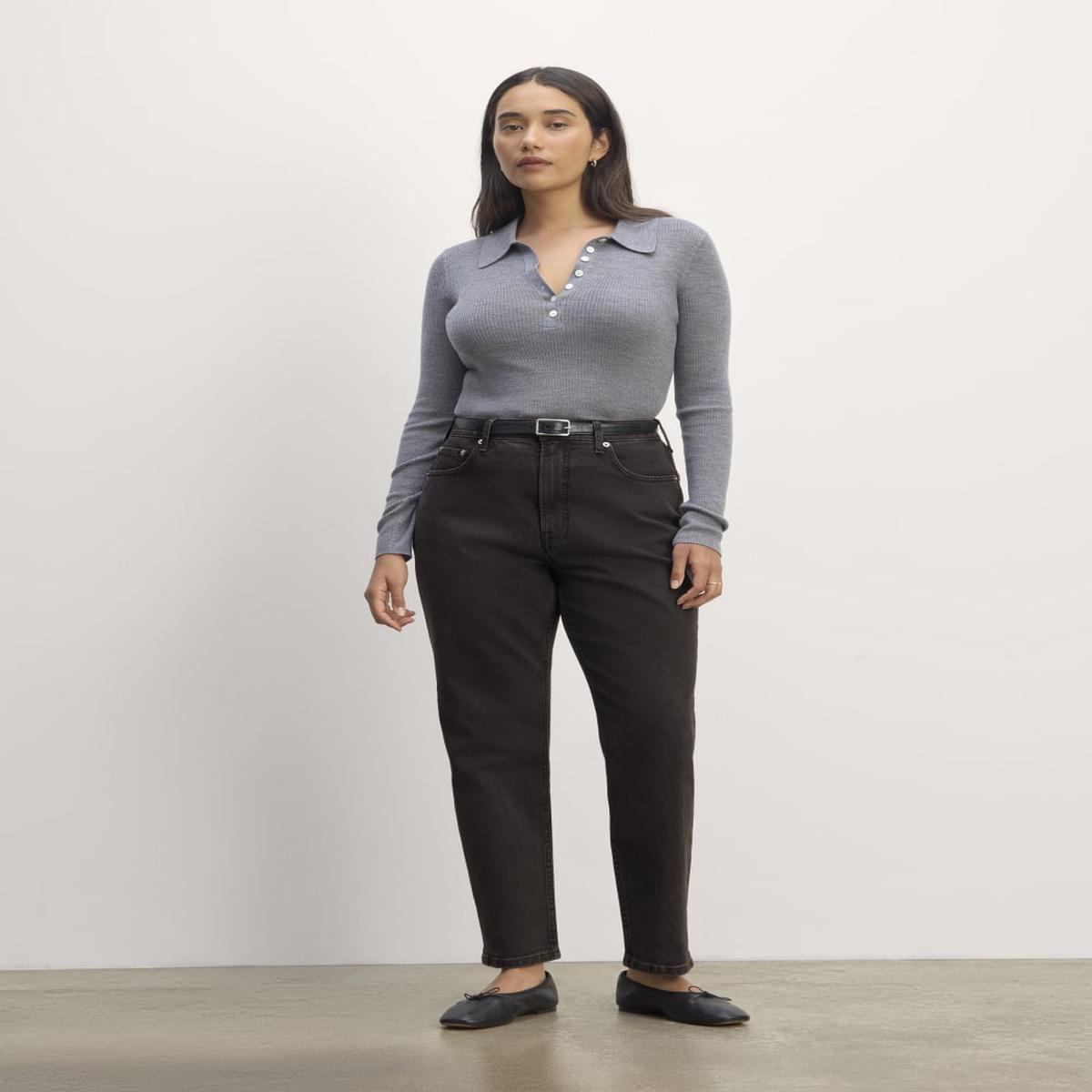 The Cheeky Hourglass Jean Washed Black 265 Inseam