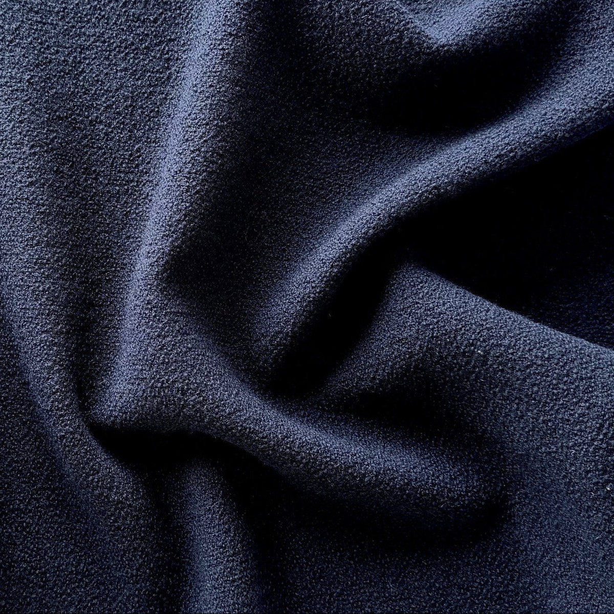 Discrete India Ink Wool Crepe Boucl