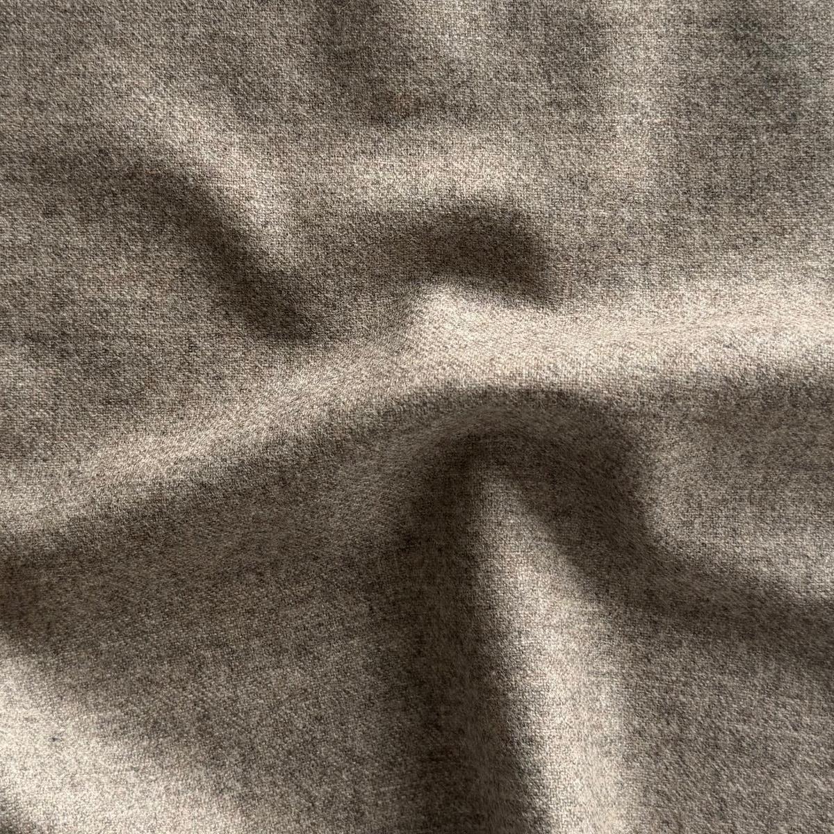 Loro Piana Greige Luxury Wool & Cashmere Flannel (Made in Italy)