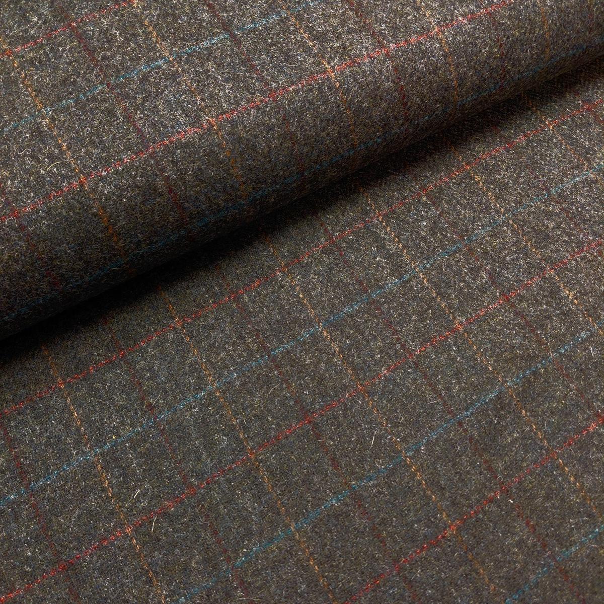 100% Pure New Wool - Dark Green Window Pane