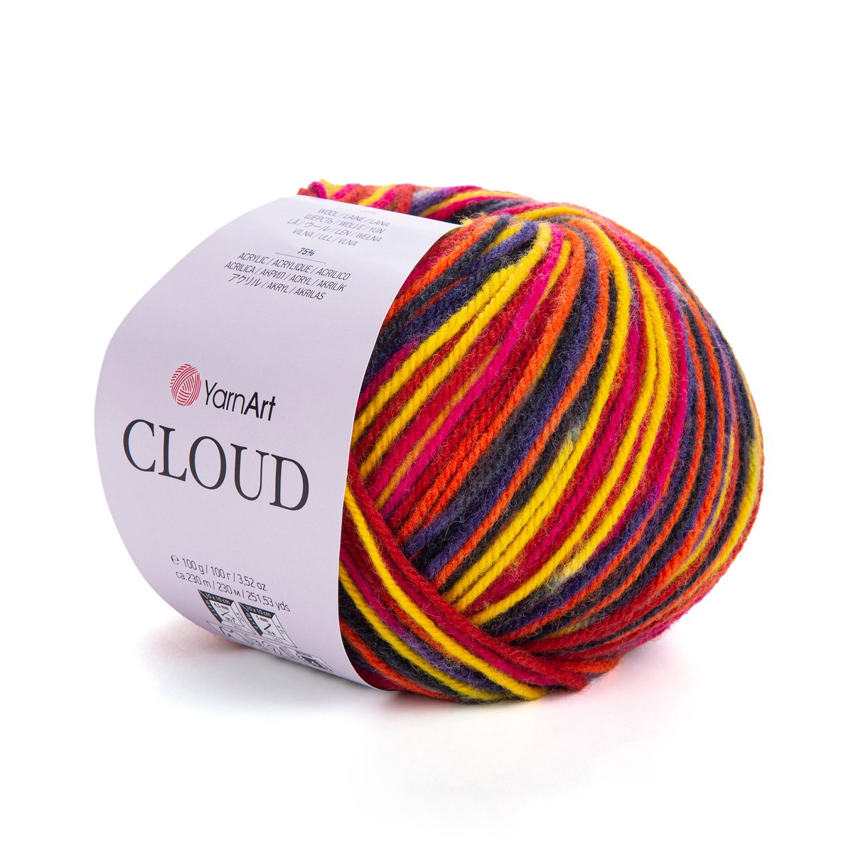 YarnArt Cloud Multicolored Wool Yarn, Variegated - 5306
