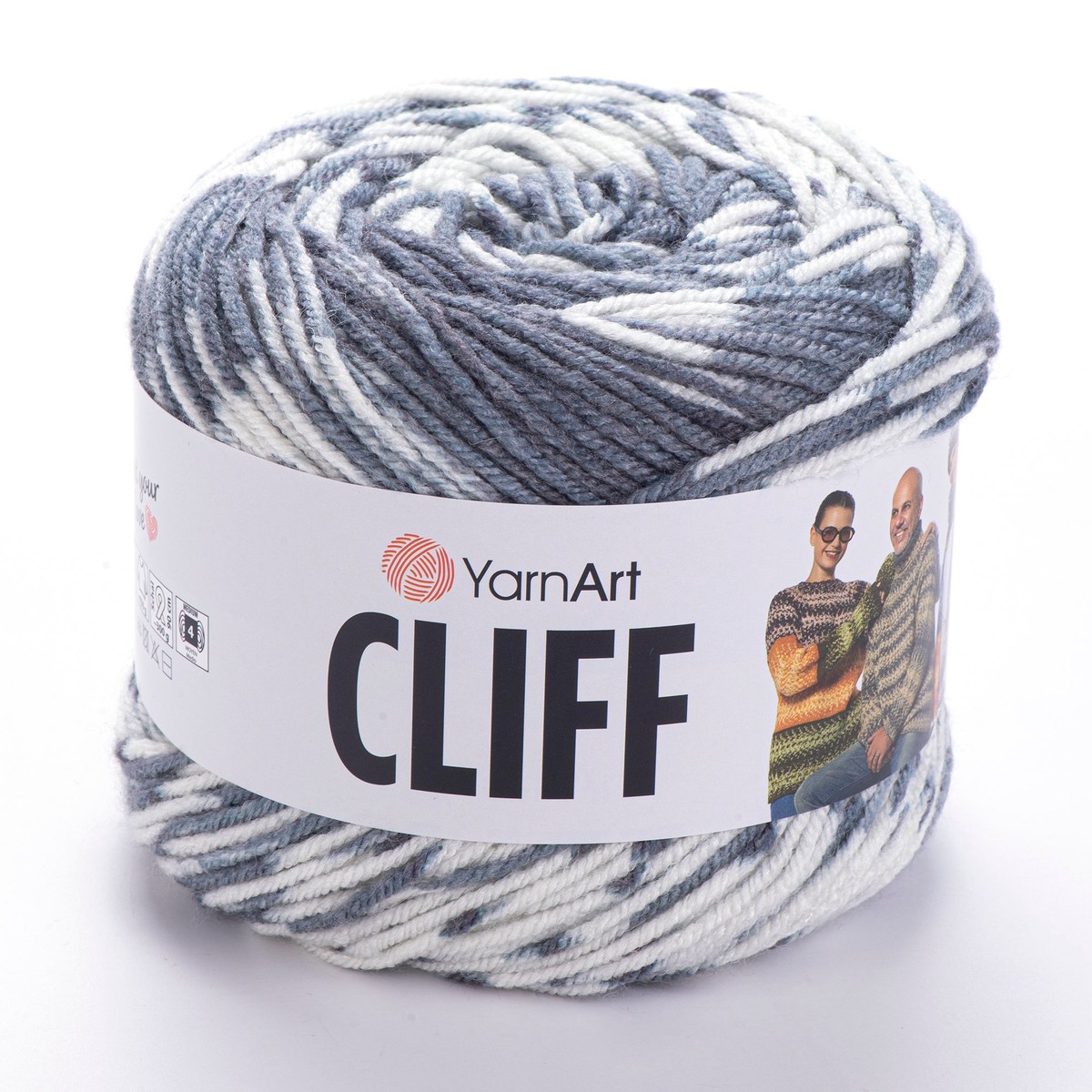 YarnArt Cliff Wool Blend 150 Gr Yarn, Variegated - 8301