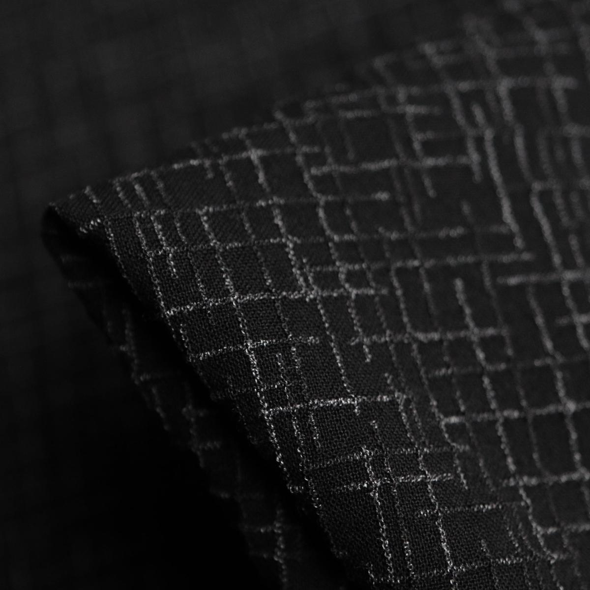 Grid & Check Jacquard Wool Stretch