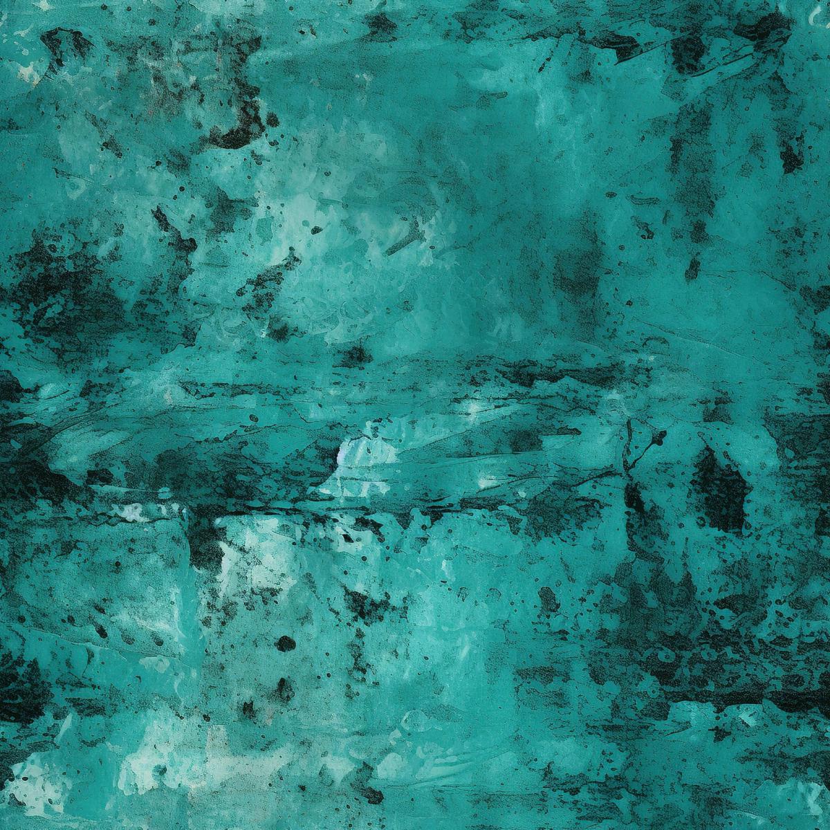 Teal Grunge Pattern 1 Quilting Cotton Fabric