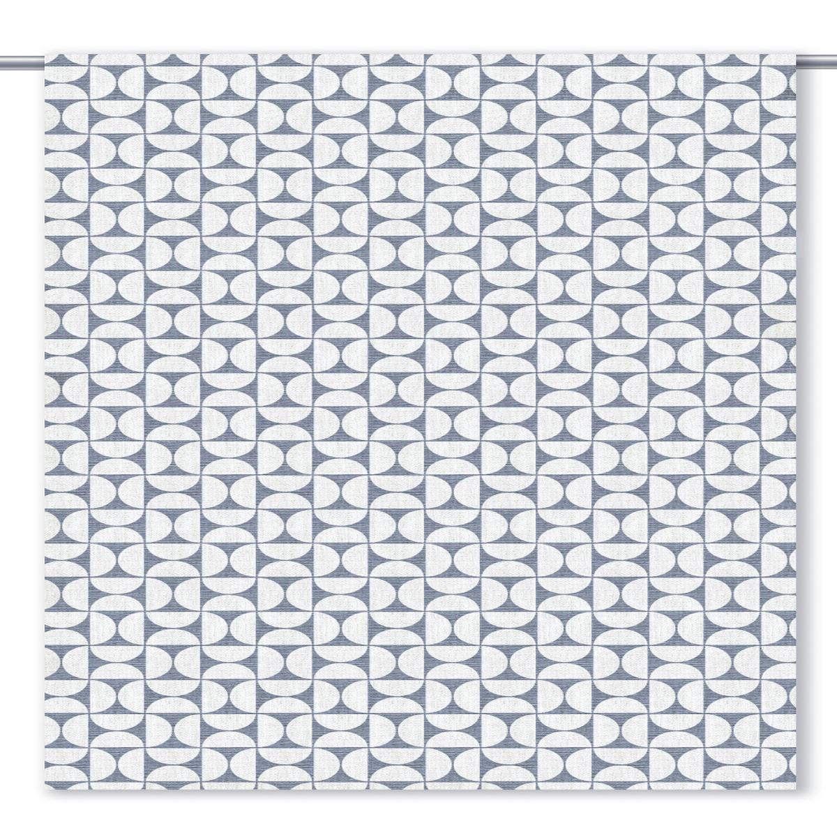 'Chain Reaction' Fabric by the Yard (Navy Blue/ White)