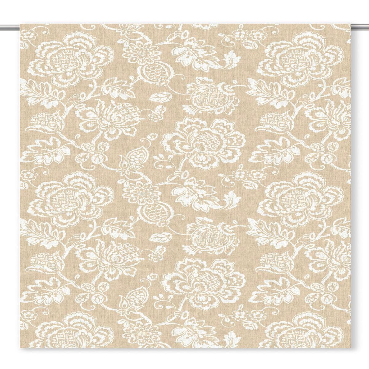 'Sangti' Fabric by the Yard (Salmon Beige/ White)