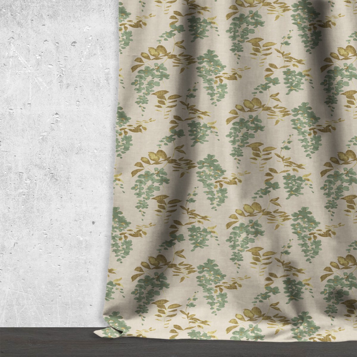 'Wizard Jade' Fabric by the Metre (Green/ Grey)
