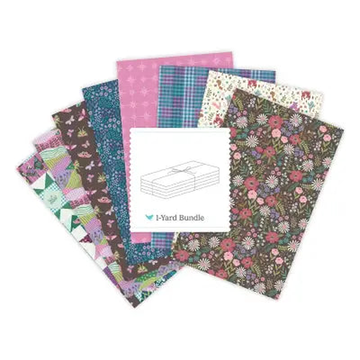 Mountain Jamboree 1 Yard Bundle Brown, 8 Pcs.