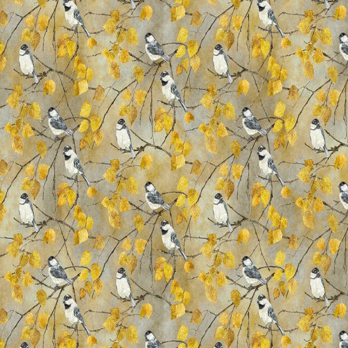 Evening Song - Chickadee in Taupe - Linda Ludovico - Northcott (Pre-order: Jan 2027)
